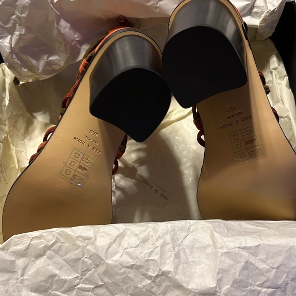NWB VERY RARE Rag & Bone CAMILLE Suede Heel Sandal. Size 7.5 with Dust Bag 🧡 - Picture 4 of 4